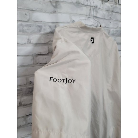 FootJoy Men’s Golf Rain Wind Sport Long Sleeve Beige Pullover Jacket Size Large - Picture 11 of 11